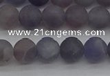 CIL109 15.5 inches 6mm round matte iolite gemstone beads