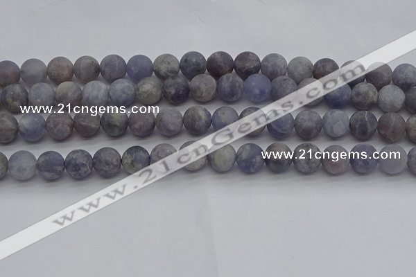 CIL110 15.5 inches 8mm round matte iolite gemstone beads