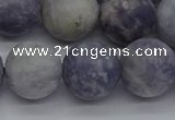 CIL112 15.5 inches 12mm round matte iolite gemstone beads