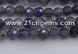 CIL117 15.5 inches 4mm faceted round iolite gemstone beads