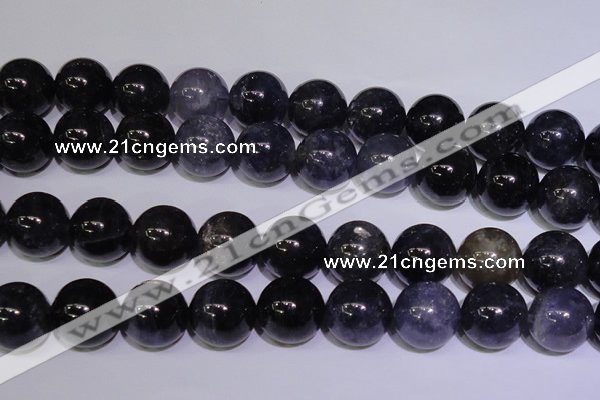 CIL28 15.5 inches 13mm round AA grade natural iolite gemstone beads