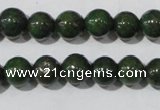 CIS01 15.5 inches 6mm round green iron stone beads wholesale