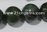 CIS05 15.5 inches 14mm round green iron stone beads wholesale