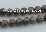 CJA01 15.5 inches 8mm round green jasper beads wholesale