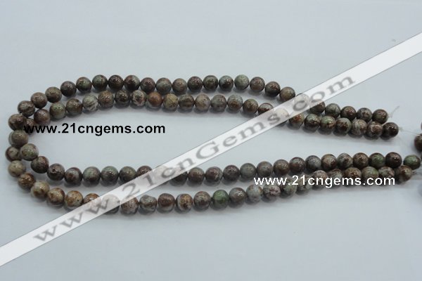 CJA01 15.5 inches 8mm round green jasper beads wholesale