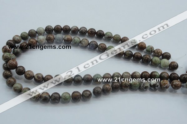 CJA02 15.5 inches 10mm round green jasper beads wholesale