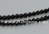 CJB01 16 inches 4mm round natural jet gemstone beads wholesale