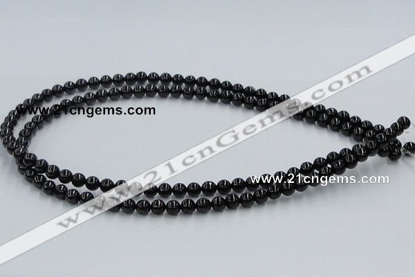 CJB02 16 inches 6mm round natural jet gemstone beads wholesale