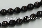 CJB03 16 inches 8mm round natural jet gemstone beads wholesale