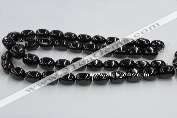 CJB14 16 inches 15*20mm nugget natural jet gemstone beads wholesale