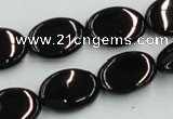 CJB18 16 inches 13*18mm oval natural jet gemstone beads wholesale