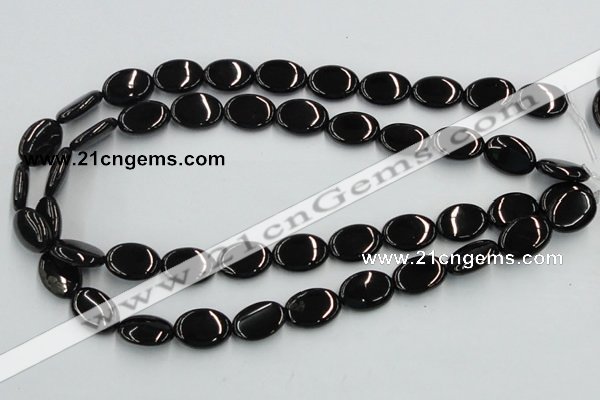 CJB18 16 inches 13*18mm oval natural jet gemstone beads wholesale