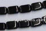 CJB26 16 inches 10*14mm rectangle natural jet gemstone beads wholesale