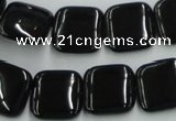 CJB29 16 inches 16*16mm square natural jet gemstone beads wholesale