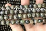 CJB318 15.5 inches 12mm round orange dendritic jade beads