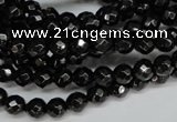 CJB45 15.5 inches 6mm faceted round natural jet gemstone beads