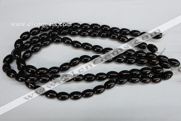 CJB52 15.5 inches 10*14mm rice natural jet gemstone beads