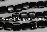 CJB58 15.5 inches 10*10mm square natural jet gemstone beads