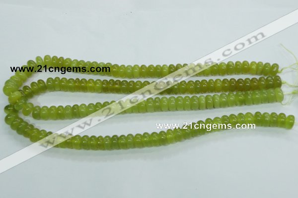 CKA104 15.5 inches 5*10mm rondelle Korean jade gemstone beads