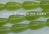 CKA105 15.5 inches 10*20mm teardrop Korean jade gemstone beads