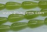 CKA105 15.5 inches 10*20mm teardrop Korean jade gemstone beads