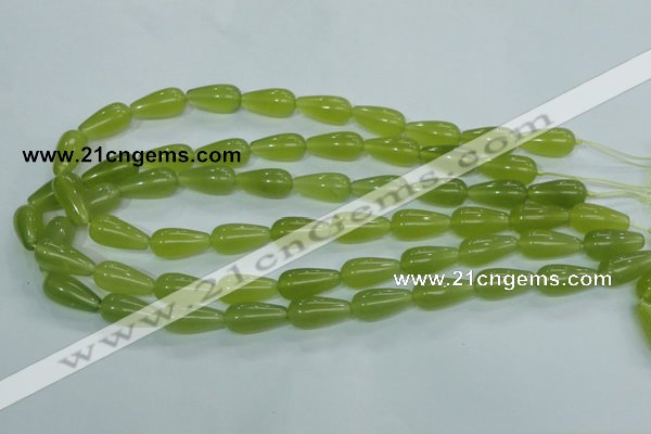 CKA105 15.5 inches 10*20mm teardrop Korean jade gemstone beads