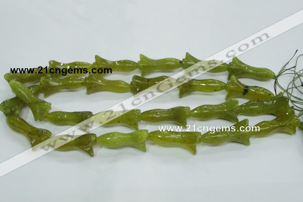 CKA110 15.5 inches 16*35mm flower Korean jade gemstone beads