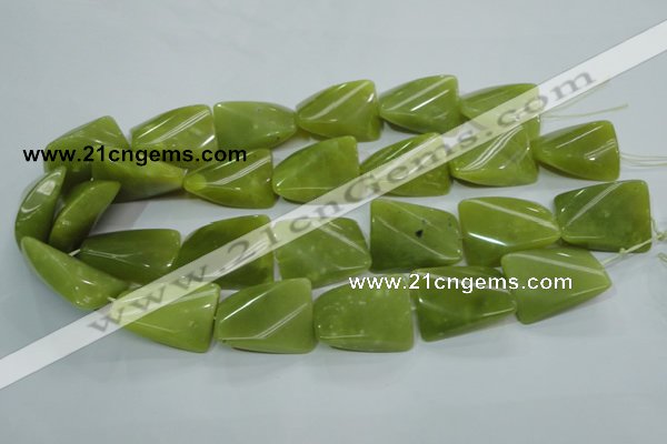 CKA115 15.5 inches 21*30mm twisted rectangle Korean jade beads