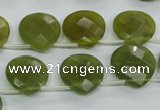 CKA120 Top-drilled 16*16mm faceted flat teardrop Korean jade beads