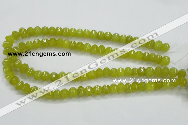 CKA14 15.5 inches 6*10mm rondelle Korean jade gemstone beads