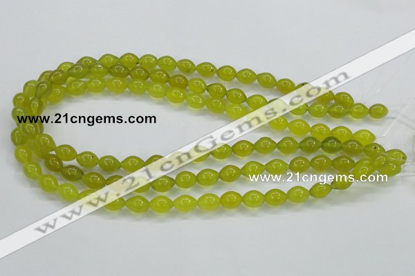 CKA17 15.5 inches 8*10mm rice Korean jade gemstone beads