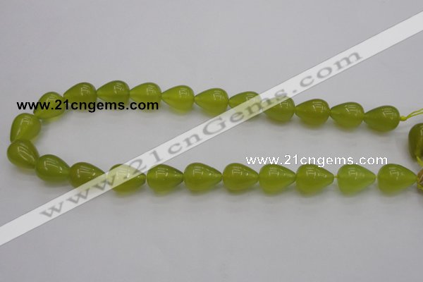 CKA213 15.5 inches 13*18mm teardrop Korean jade gemstone beads