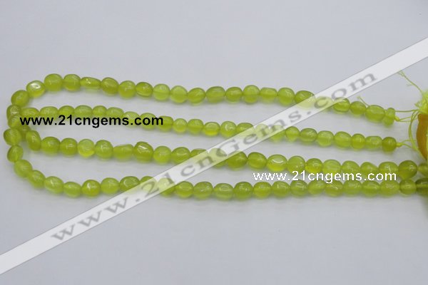 CKA215 15.5 inches 6*8mm nuggets Korean jade gemstone beads