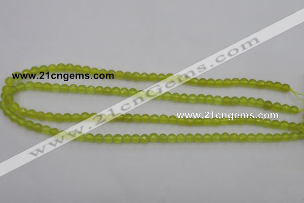 CKA217 15.5 inches 6mm faceted round Korean jade gemstone beads