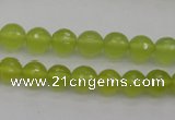 CKA218 15.5 inches 8mm faceted round Korean jade gemstone beads