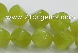 CKA22 15.5 inches 12*12mm cube Korean jade gemstone beads