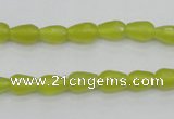 CKA228 15.5 inches 6*8mm faceted teardrop Korean jade gemstone beads