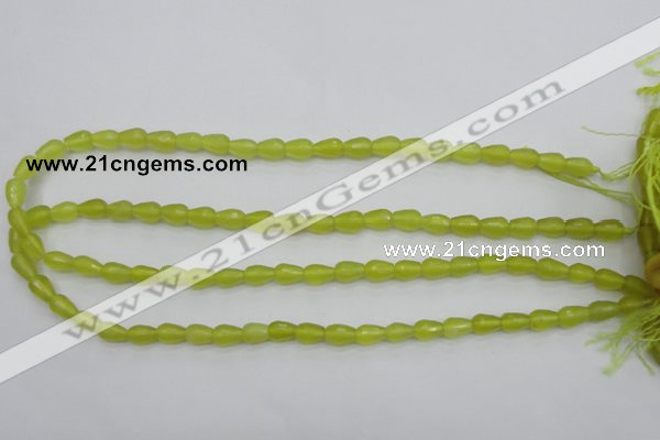 CKA228 15.5 inches 6*8mm faceted teardrop Korean jade gemstone beads