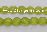 CKA235 15.5 inches 10mm flat round Korean jade gemstone beads