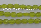 CKA241 15.5 inches 6*8mm oval Korean jade gemstone beads