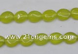 CKA242 15.5 inches 8*10mm oval Korean jade gemstone beads