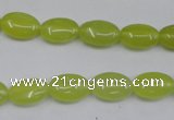 CKA243 15.5 inches 8*12mm oval Korean jade gemstone beads