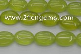 CKA244 15.5 inches 10*14mm oval Korean jade gemstone beads