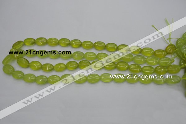 CKA244 15.5 inches 10*14mm oval Korean jade gemstone beads