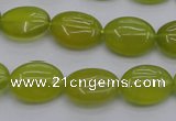 CKA245 15.5 inches 12*16mm oval Korean jade gemstone beads