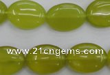 CKA247 15.5 inches 15*20mm oval Korean jade gemstone beads