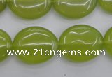 CKA248 15.5 inches 18*22mm oval Korean jade gemstone beads