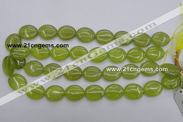 CKA248 15.5 inches 18*22mm oval Korean jade gemstone beads