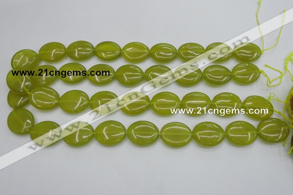 CKA249 15.5 inches 18*22mm oval Korean jade gemstone beads