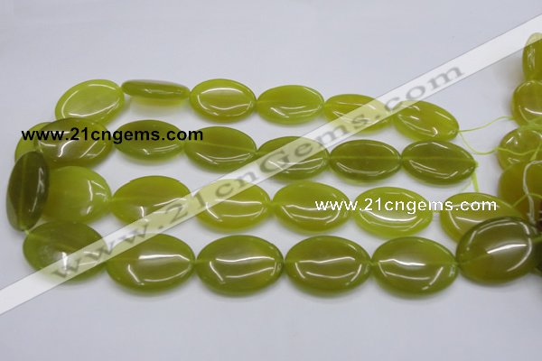 CKA251 15.5 inches 22*30mm oval Korean jade gemstone beads